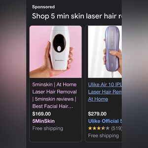 New At home laser hair removal kit